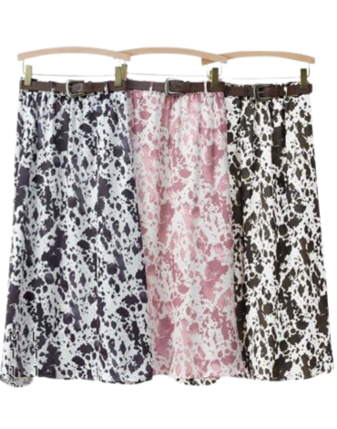 Falda de Satín Estampada  x 12 Unds.Talla: S - M - L