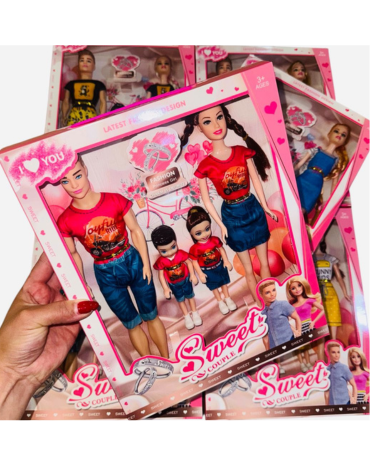 4 Set de La Familia Barbie (1 Set Trae: 4 PCS)