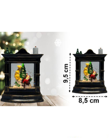 Farol Navideño Led x 4 Unds.Medida: 9.5 x 8.5 cm aprox.