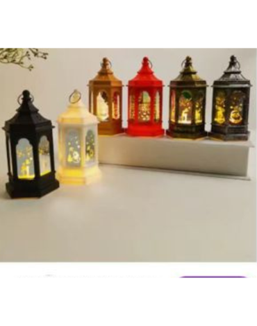 Farol de Luz Navideño x 12 Unds.Medida : 13,5 x 7 cm aprox.