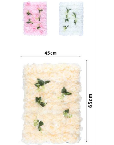 Panel de Flores Artificial x 12 Unds.Medida: 45 x 65 cm aprox.