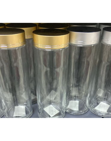 Frasco de Vidrio Tapa x 6 Unds. Medida:750 ML aprox.