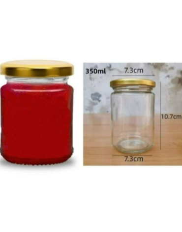 Frasco de Vidrio x 12 Unds. Medida: 350 ml aprox.