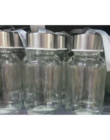 Frasco de Vidrio con Tapa x 12 Unds. Medida: 150 ML aprox.