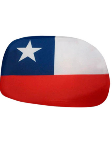 Funda para Retrovisores Bandera de Chile x 12 Pares. Medida: 15 x 20 cm aprox.