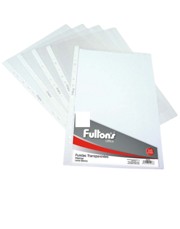 4 Set Fundas Transparentes Carta  (1 Set trae: 100 PCS)