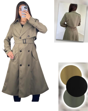 Gabardina para Dama x 16 Unds. Talla: S / M - M / L -  L / XL - XL / XXL