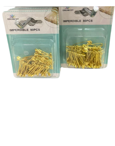 12 Set de Alfileres de Gancho. Medida 3 cm aprox  (1 Set Trae: 60 PCS)