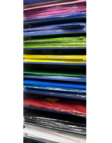 Pliego de Goma Eva con Glitter (Elegir Color) x 12 Unds. Medida: 40 x 60 cm aprox.