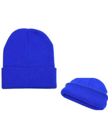 Gorro de Lana Adulto Color Azúl Rey x 12 Unds.