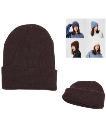 Gorro de Lana Adulto Color Café x 12 Unds.