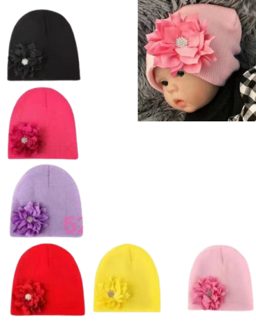Gorro  Para Bebes Colores Surtidos x 12 Unds.