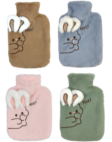 Guatero con Funda Plush Colores Surtidos x 12 Unds. Medida: 750 ml aprox.