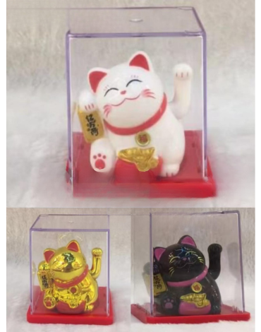 Adorno Gato de la Suerte Modelos Surtidos x 6 Unds.Medida: 7 cm aprox