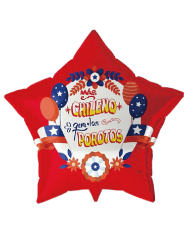 Globo Metálico Fiestas Patrias x 12 Unds .Medida : 45 x 45 cm aprox.