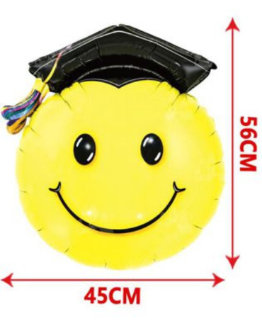 Globo Metálico de Graduación x 12 Unds.Medida: 56 x 45 cm aprox.