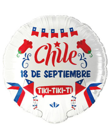 Globo Metálico Fiestas Patrias x 12 Unds .Medida : 45 x 45 cm aprox.