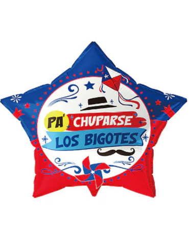 Globo Metálico Fiestas Patrias x 12 Unds .Medida : 45 x 45 cm aprox.