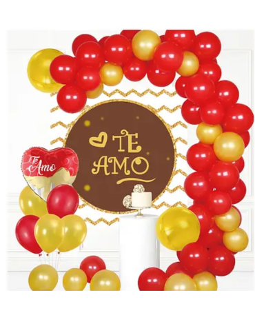 4 Set Globos Látex San Valentín (1 Set Trae: 67 PCS)
