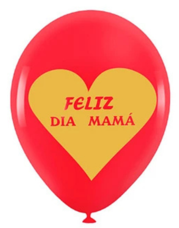 10 Set Globos Látex Día de la Madre. Medida: 30 cm aprox. ( 1 Set :Trae 6 PCS )