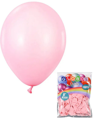 6 Set de Globos Látex Color Único (1 Set Trae: 25 PCS) Medida: 25 cm aprox.
