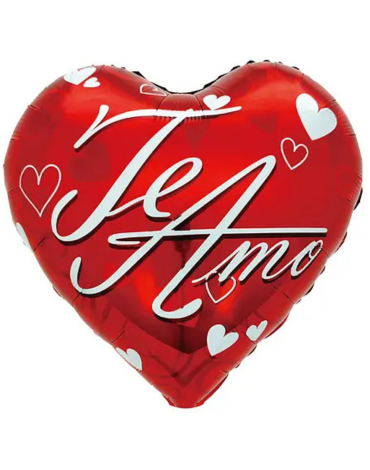 Globos Metálico Corazón Te Amo 18 " x 12 Unds. Medida: 53 x 45 cm aprox