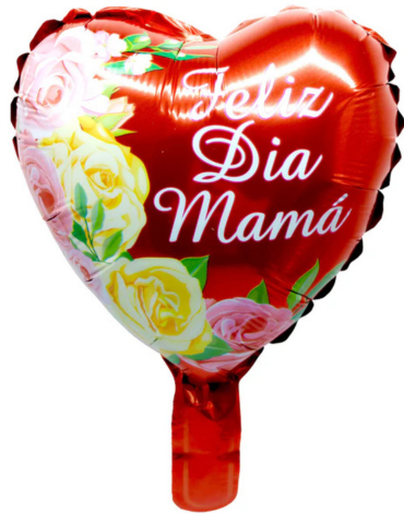 Globos Metálico Feliz Dia Mamá x 50 Unds.Medida: 10 "