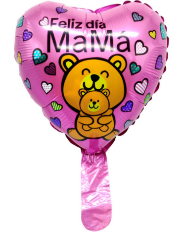 Globos Metálico Feliz Dia Mamá x 50 Unds.Medida: 10 "