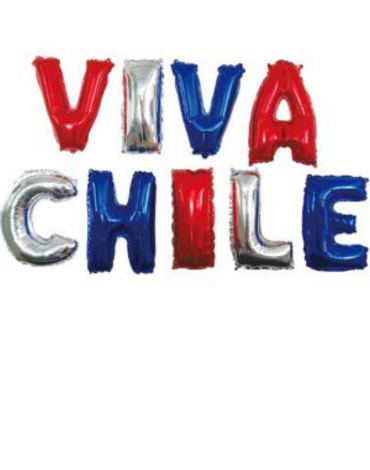 6 Set Globos Viva Chile 16 " Pulgadas (1 Set Trae: 9 PCS)
