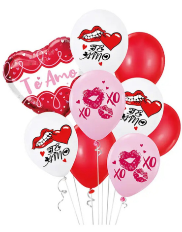 6 Set Globos de San Valentín (1 Set Trae: 9 PCS)
