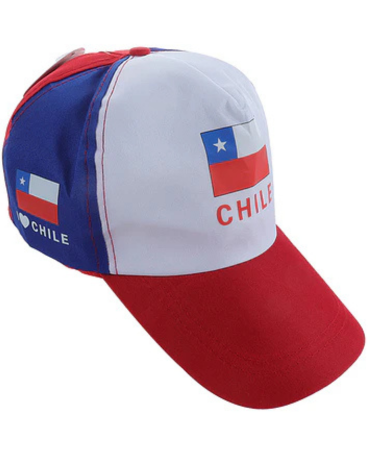 Gorro Jockey Bandera de Chile Colores Surtidos x 6 Unds.