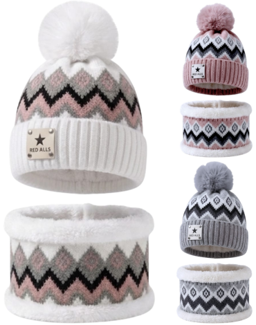 Gorro con Cuello de Lana Colores Surtidos x 12 Unds.