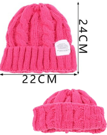 Gorro de Lana para Mujer Color Único x 12 Unds.
