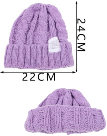 Gorro de Lana para Mujer Color Único x 12 Unds.