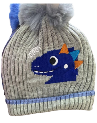 Gorro de Niños con Chiporro Colores Surtidos x 12 Unds.Medida: 20 X 28 cm aprox.