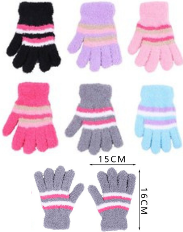 Guantes Infantil Colores Surtidos x 12 Unds. Medida: 15 x 16 cm aprox.