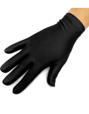Guantes Negro Liso x 12 Unds. Medida: 21 cm aprox.