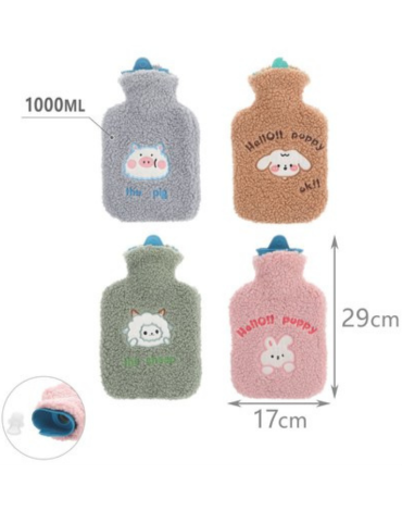 Guatero con Funda Capacidad 1000 ML Modelos Surtidos x 4 Unds. Medida: 29 x 17 cm aprox.
