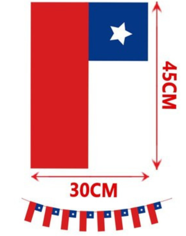 Guirnalda Fiesta Patrias 8 PCS x 6 Unds. Medida : 30 x 45 x 4 cm  aprox.