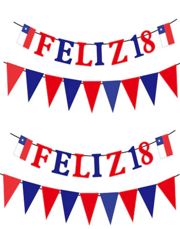 Guirnalda Feliz 18 x 6 Unds. Medida: 5 Metros aprox.