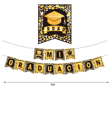 Guirnalda Graduación x 12 Und. Medida: 5 cm aprox