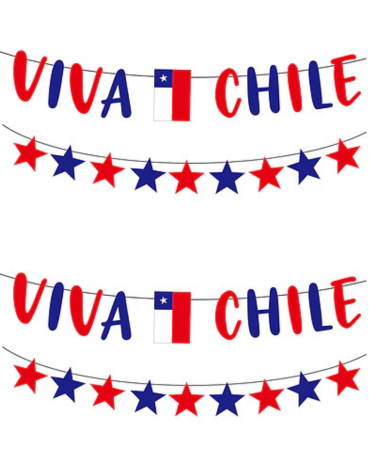 Guirnalda Viva Chile x 6 Unds. Medida: 5 Metros aprox.