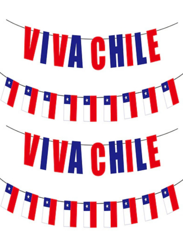 Guirnalda de Papel Viva Chile x 6 Unds. Medida: 5 Metros aprox.