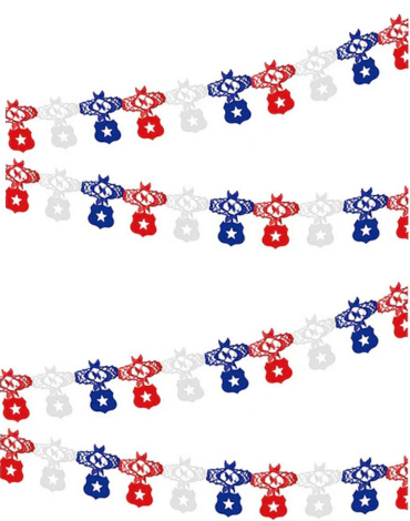 Guirnalda de Papel Fiestas Patrias x 12 Unds. Medidas: 2 mt aprox.