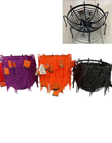 Pocillos de Arañas Halloween Colores Surtidos x 12 Unds.