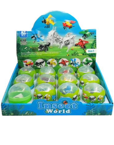 1 Set de Huevo Lego Insecto  (1 Set Trae: 12 PCS)