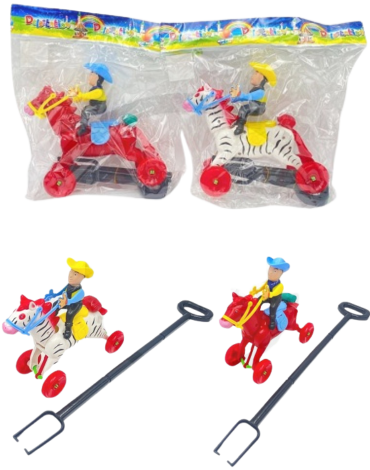 Caballo con Guiador Colores Surtidos x 4 Unds.