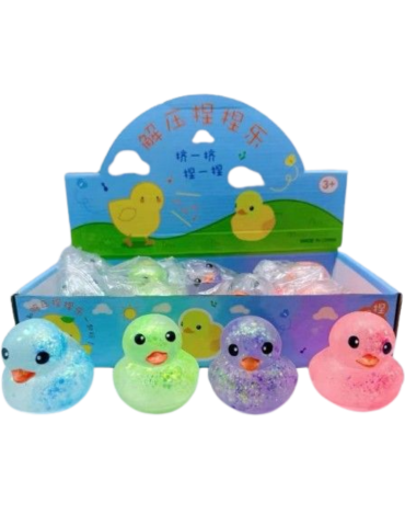 Juguete Squishy Patito Colores Surtidos x 12 Unds.