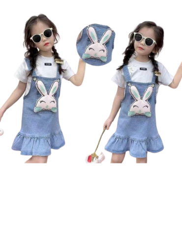 Jardinera Jeans de Niña x 15 Unds. Tallas: 3 a 7  años