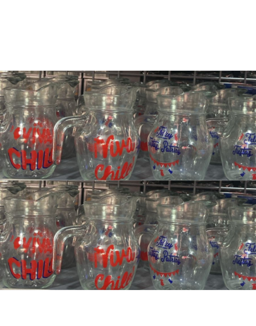 Jarra Lorito de Vidrio Transparente x 12 Unds. Medida: 500 ml aprox